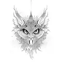 rear-view mirror tattoo design idea