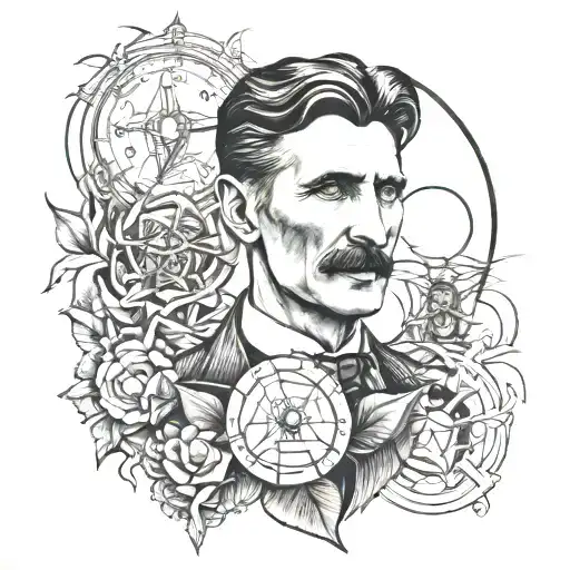 nikola tesla tattoo design idea