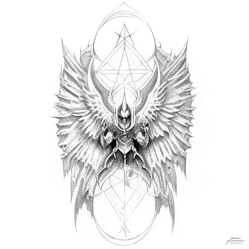 archangel sigil tattoo design idea