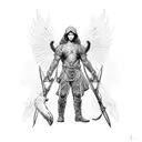 archangel Raphael tattoo design idea