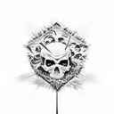 Yea, though I walk through the valley of the shadow of death, I will fear no evil: for thou art with me; thy rod and thy tattoo design idea