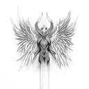 archangel sigil tattoo design idea