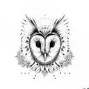 barn owl tattoo design idea