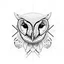 barn owl tattoo design idea
