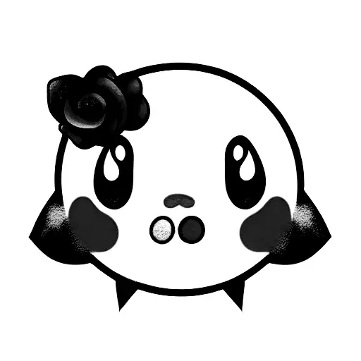 jigglypuff with a Flower crown tattoo design idea