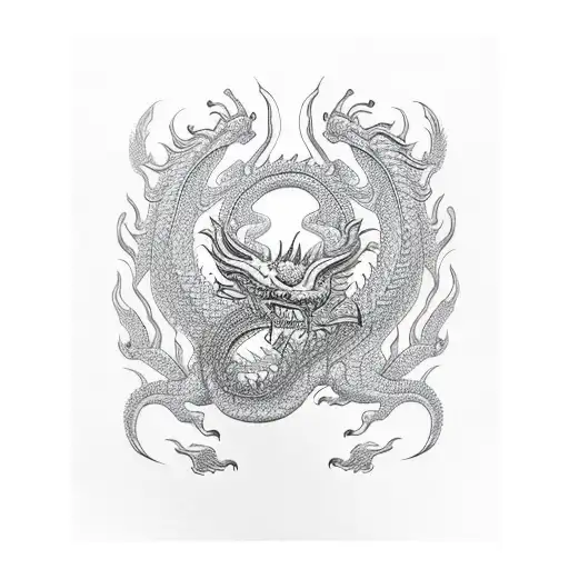 Oriental design Dragon armband tattoo design idea