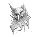 Incline bench press side profile tattoo design idea