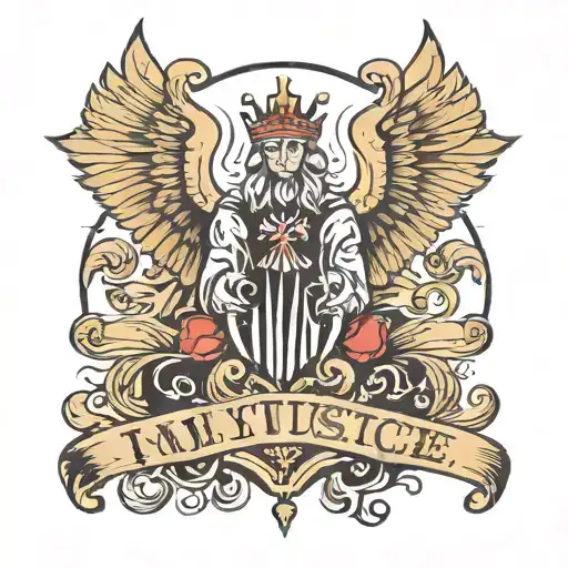 I`m justice itself The logo tattoo design idea