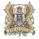 I`m justice itself The logo tattoo design idea