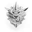 chains, knives, spikes tattoo design idea