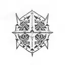 chains, knives, spikes tattoo design idea