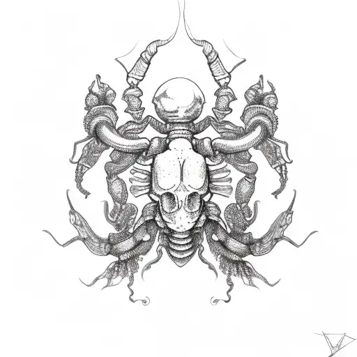 Scorpio & renaissance tattoo design idea