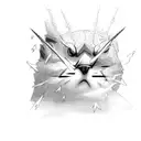 A X with clouds and lightning  tattoo design idea