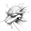 A X with clouds and lightning  tattoo design idea