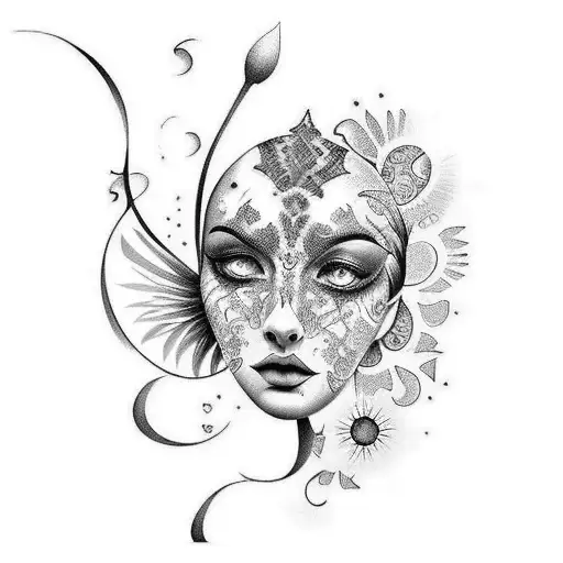 tattoo includes my daughter name that is "Deniz Ece" tattoo design idea