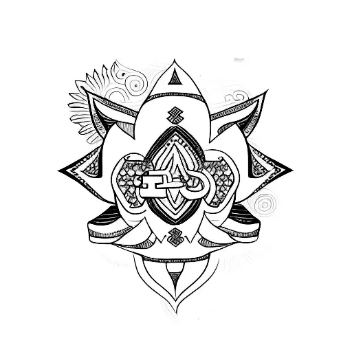 tattoo includes my daughter name that is "Deniz Ece" tattoo design idea