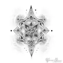 tattoo includes my daughter name that is "Deniz Ece" tattoo design idea