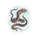 two headed snake with one body tattoo design idea