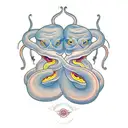 two headed snake with one body tattoo design idea