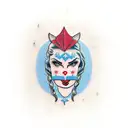 twin peaks lady head  tattoo design idea