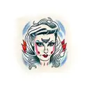 twin peaks lady head  tattoo design idea