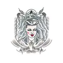 twin peaks lady head  tattoo design idea