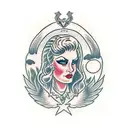 twin peaks lady head  tattoo design idea