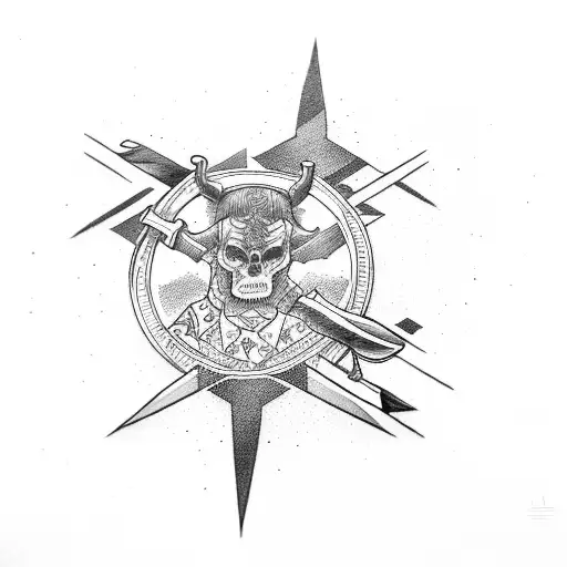crossed Tomahawks with "camp winton" tattoo design idea