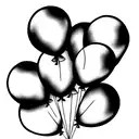 three ballons mixed tattoo design idea
