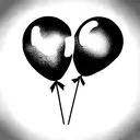 three ballons mixed tattoo design idea