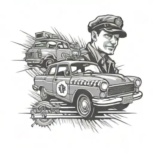 my profession is taxi driver, solder ang engineer  tattoo design idea