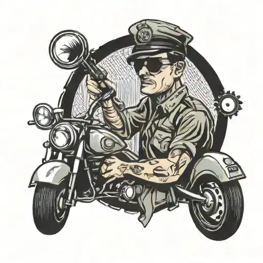 engineer solder taxi driver tattoo design idea