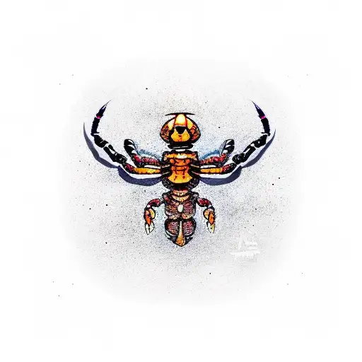 scorpio three tales tattoo design idea