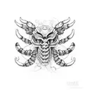 scorpio three tales tattoo design idea