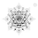 sri yantra mandala on centre ganesh buddha tattoo design idea