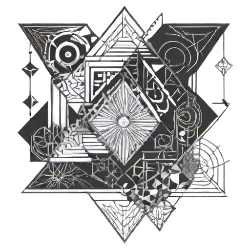 OCD awareness symbols and elements tattoo design idea