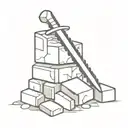 minecraft stone block with a sword piercing tattoo design idea