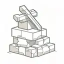 minecraft stone block with a sword piercing tattoo design idea