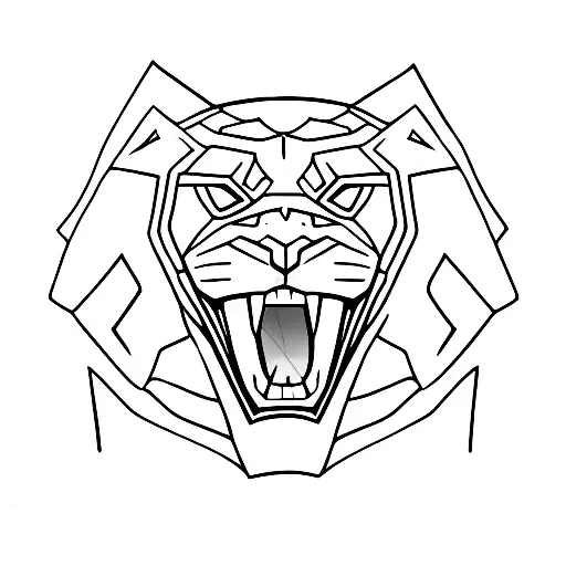 Panther head  tattoo design idea