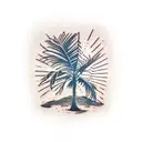 Palm Tree Bird tattoo design idea