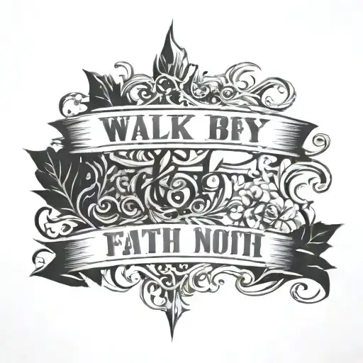 walk by faith not by sight tattoo design idea