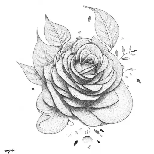 flower with Noah kahan lyrics tattoo design idea
