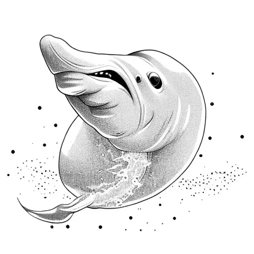 beluga whale tattoo design idea