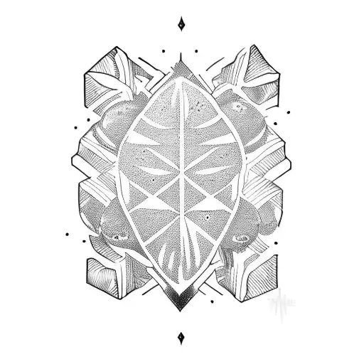a piece of watermelon tattoo design idea