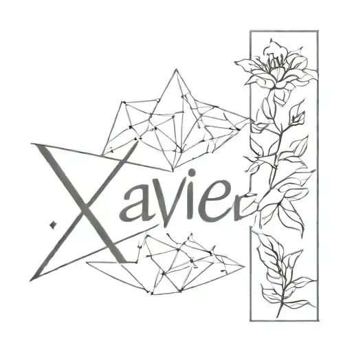 Name Xavier tattoo design idea