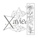 Name Xavier tattoo design idea