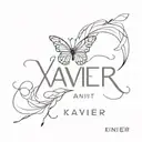 Name Xavier tattoo design idea