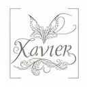 Name Xavier tattoo design idea