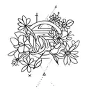 peaceful and quiet  tattoo design idea