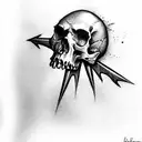 Skull tattoo design idea